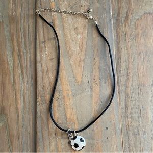 Girls soccer ball BFF necklace